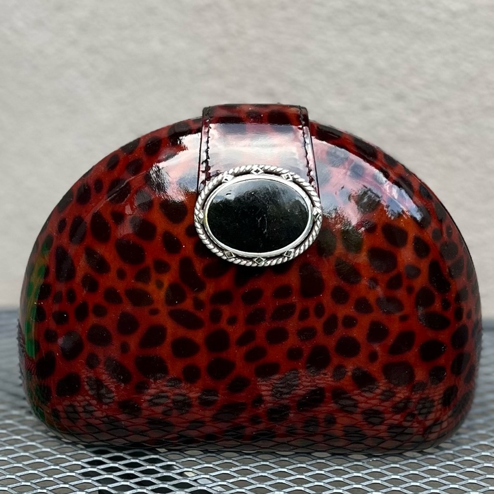 Brighton Leopard Print Clutch with Black Accent